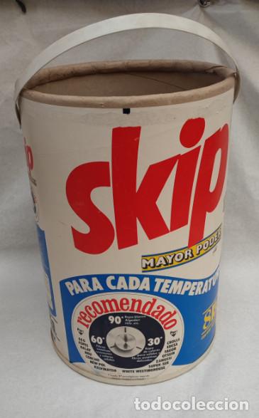 Coleccionismo: ANTIGUO TAMBOR DE DETERGENTE SKIP - Foto 1