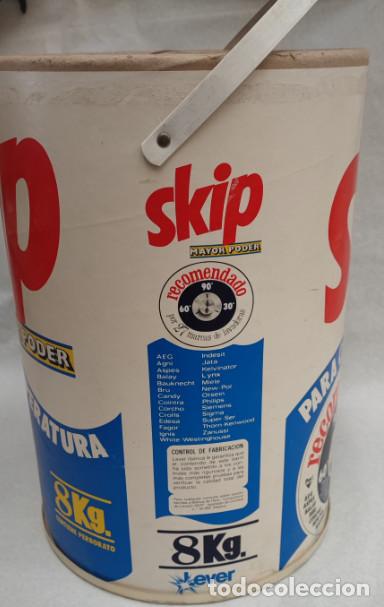 Coleccionismo: ANTIGUO TAMBOR DE DETERGENTE SKIP - Foto 4