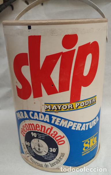 Coleccionismo: ANTIGUO TAMBOR DE DETERGENTE SKIP - Foto 5
