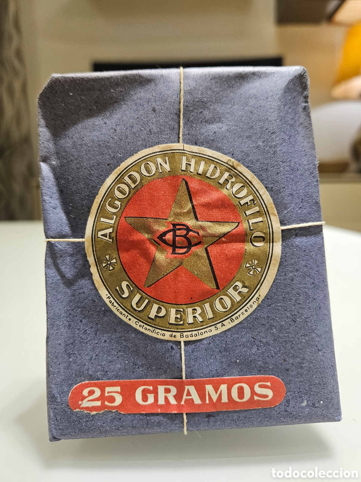 Coleccionismo: ANTIGUO PAQUETE ALGOD&Oacute;N HIDR&Oacute;FILO SUPERIOR 25 GRAMOS