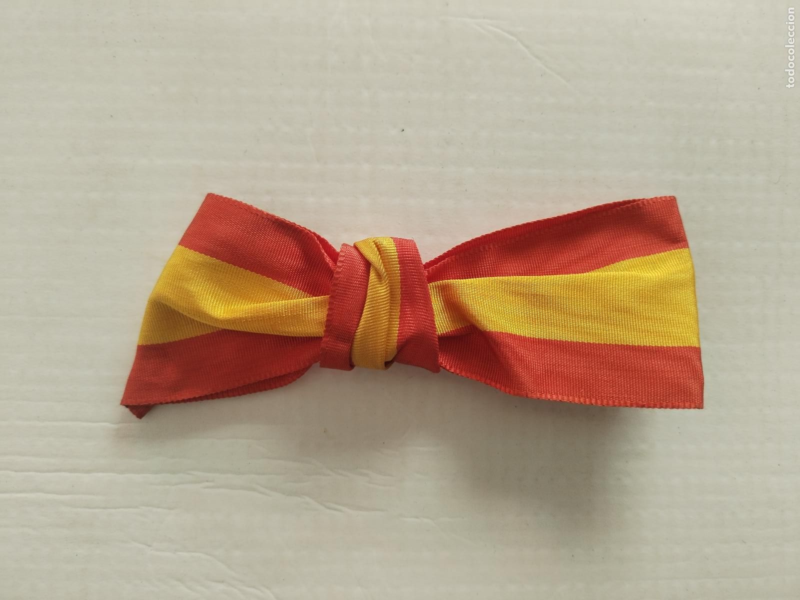 Coleccionismo: lazo bandera de espa&ntilde;a de epoca - c171