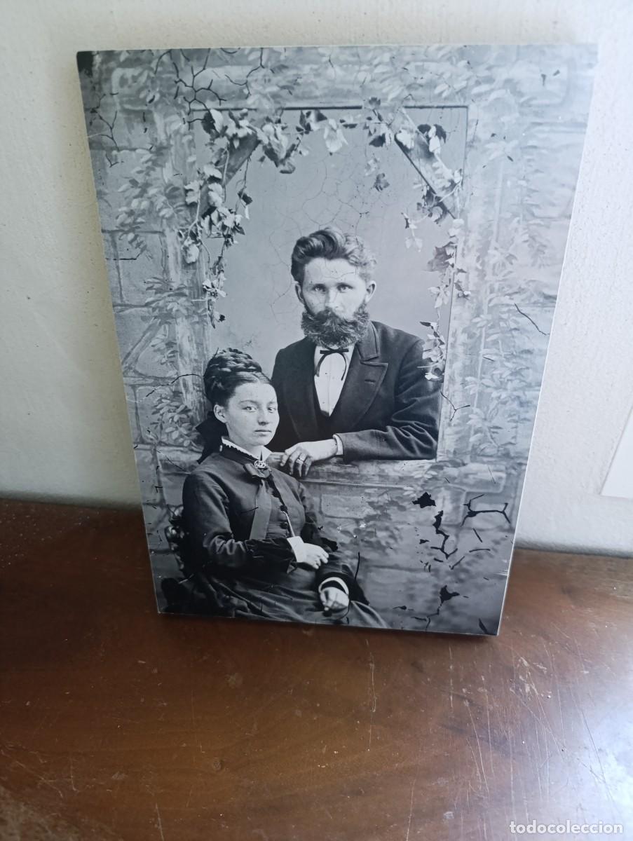 Collezionismo: Cuadro de una fotograf&iacute;a de Sigmund Freud y su esposa Martha Bernays