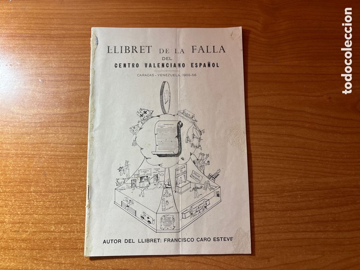 Coleccionismo: LLIBRET DE LA FALLA DEL CENTRO VALENCIANO ESPA&Ntilde;OL EN CARACAS VENEZUELA 1955 1956