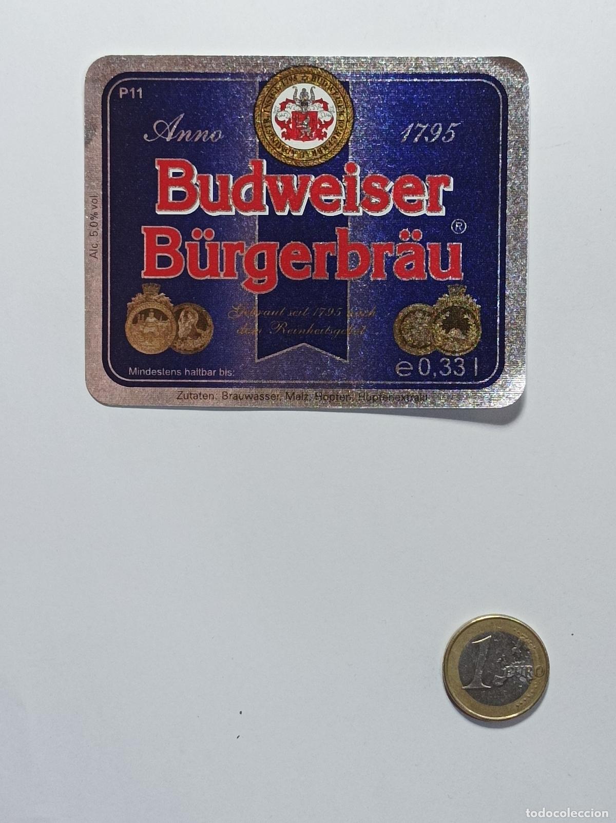 Collectionnisme: BUDWEISER. ETIQUETA CERVEZA ORIGINAL. NUEVA. ANTIGUA SIN PEGAR.