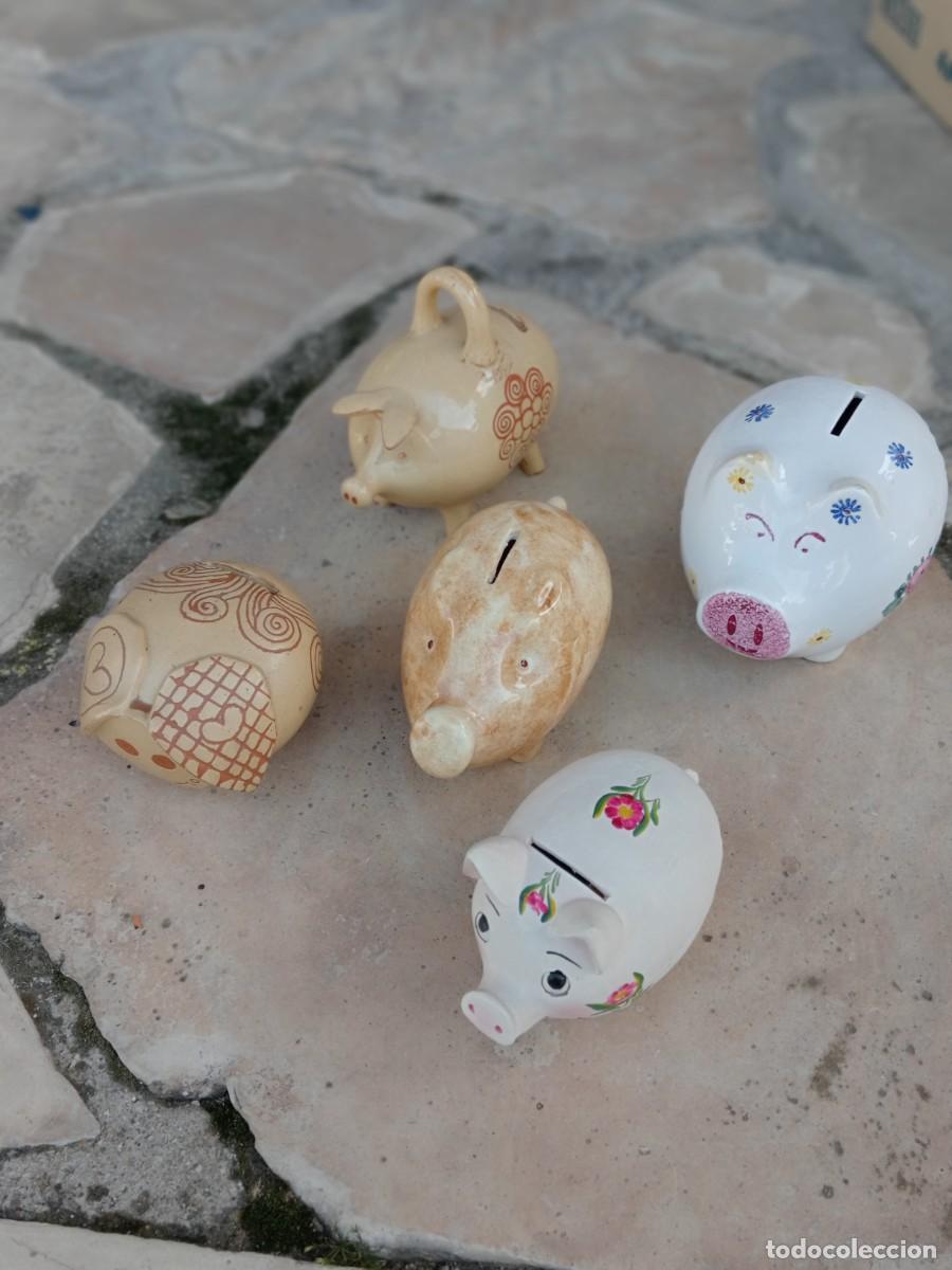 Coleccionismo: figuras cerditos HUCHAS r&uacute;stico - Foto 1