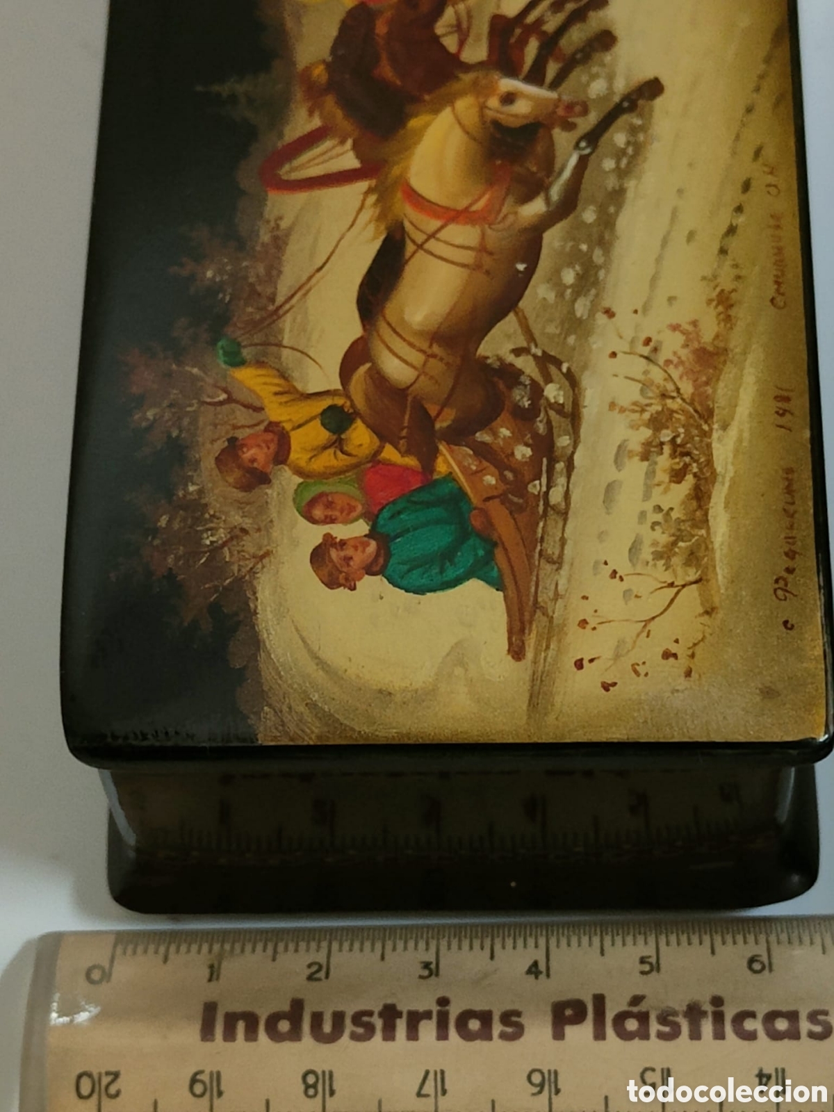 Coleccionismo: caja de laca rusa estilo Palekh - Foto 12