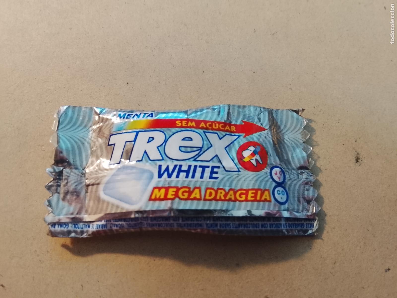 Coleccionismo: Chicle TREX WHITE Mega Gragea SIN ABRIR - Menta Sin Az&uacute;car - Joyco A&ntilde;os 90