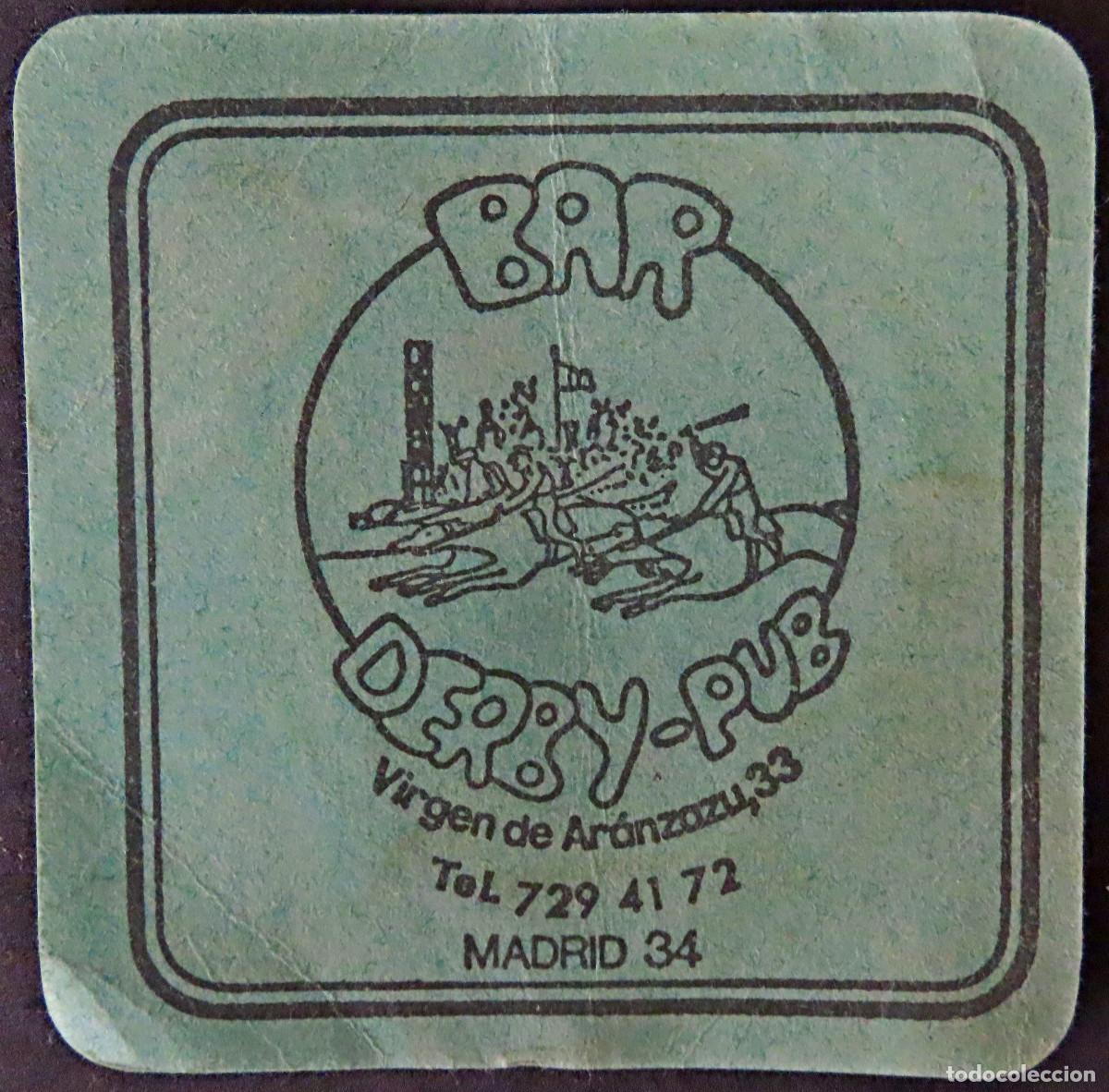 Coleccionismo: Posavasos del bar Derby-Pub de Madrid - Foto 1