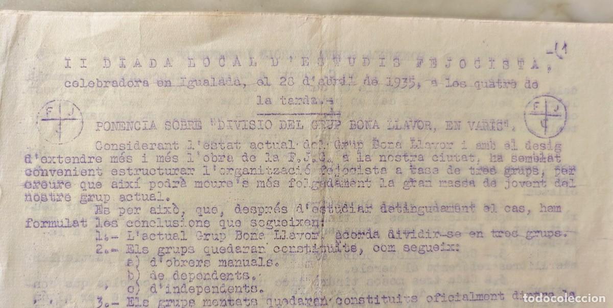 Coleccionismo: FEDERACIO DE JOVES CRISTIANS - IGUALADA - Foto 2