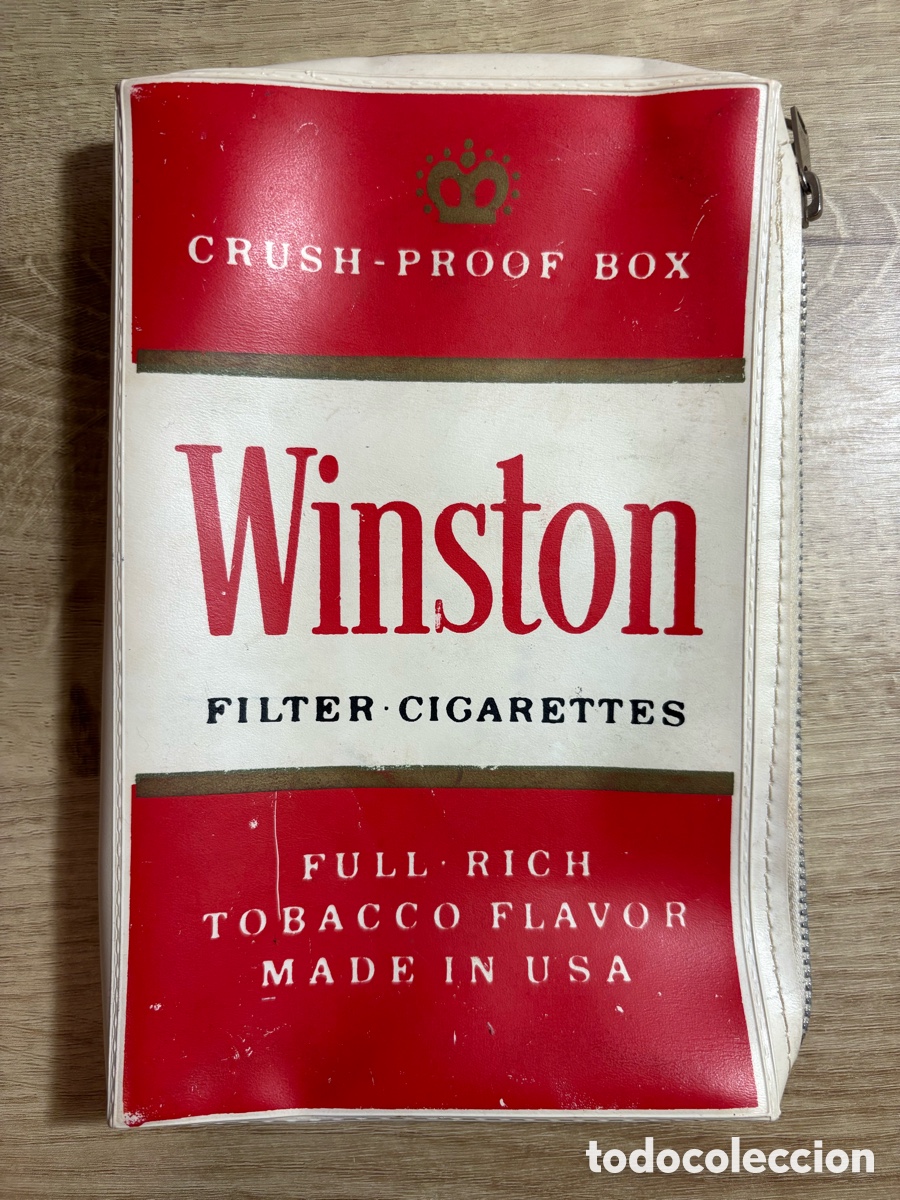 Coleccionismo: Estuche Neceser Vintage WINSTON | Dise&ntilde;o Cajetilla Tabaco Retro