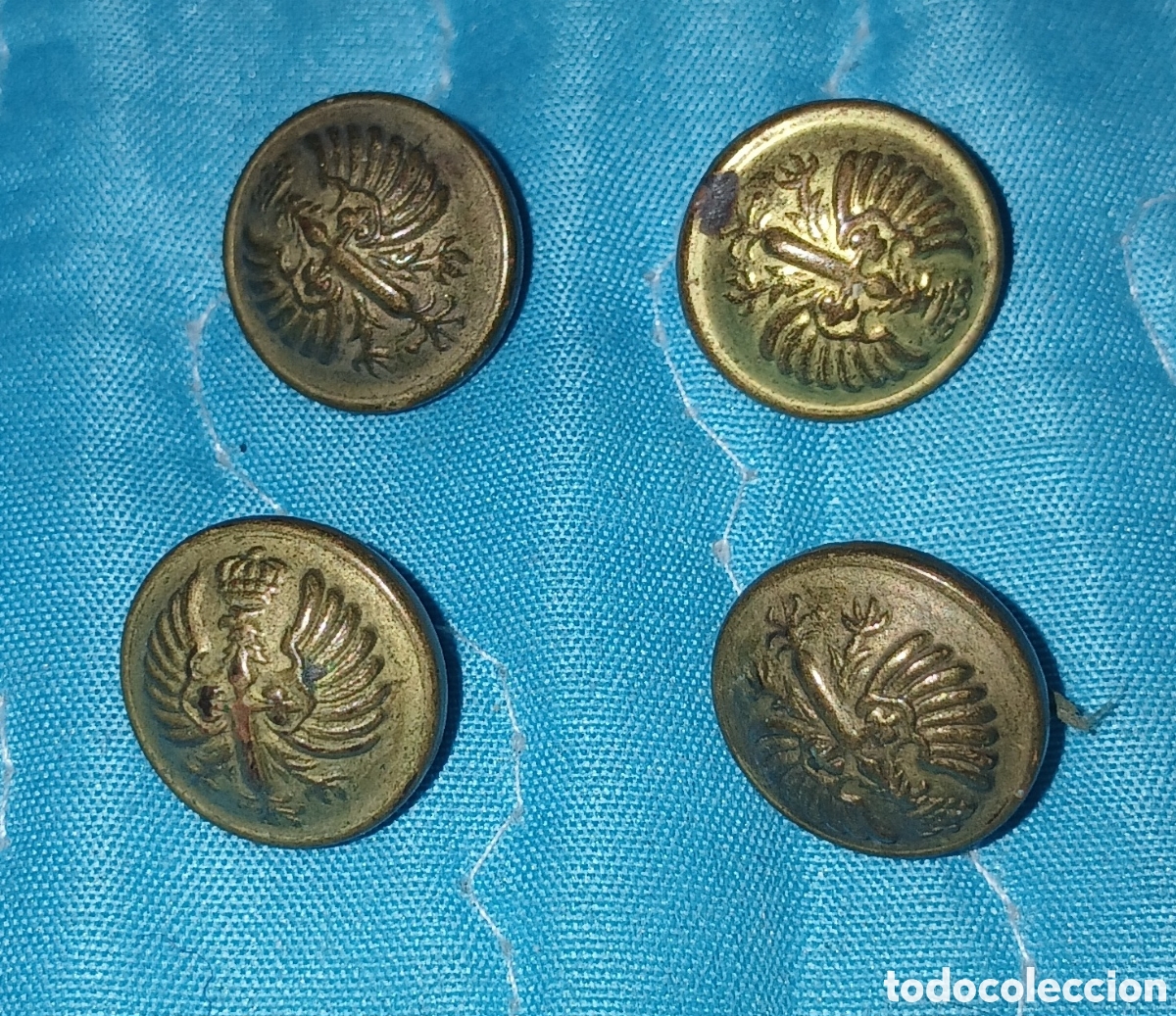 Coleccionismo: LOTE 4 BOTONES GUERRERA EJ&Eacute;RCITO DE TIERRA ESPA&Ntilde;OL