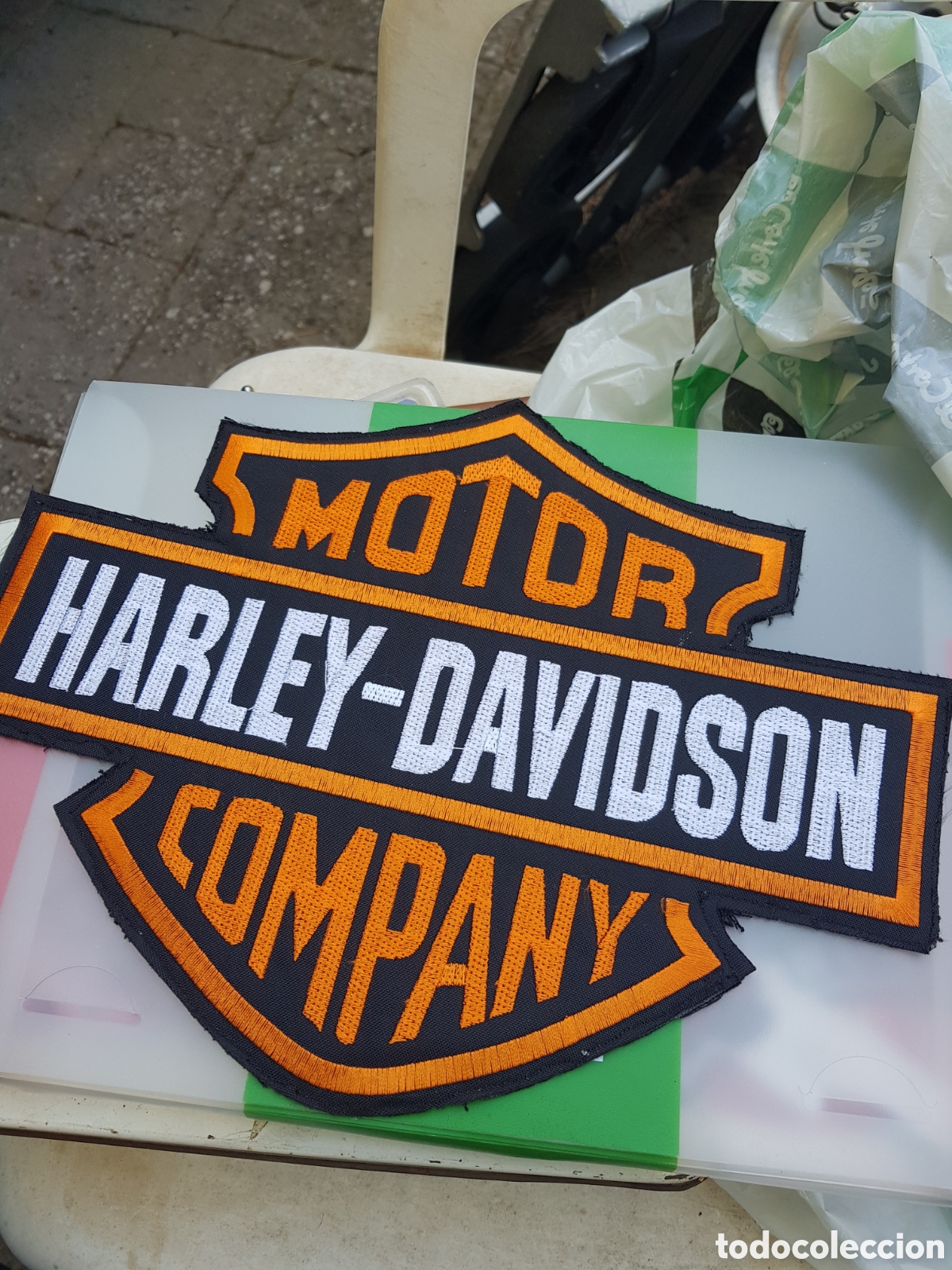 Coleccionismo: PARCHE GIGANTE DE HARLEY DAVIDSON - Foto 1