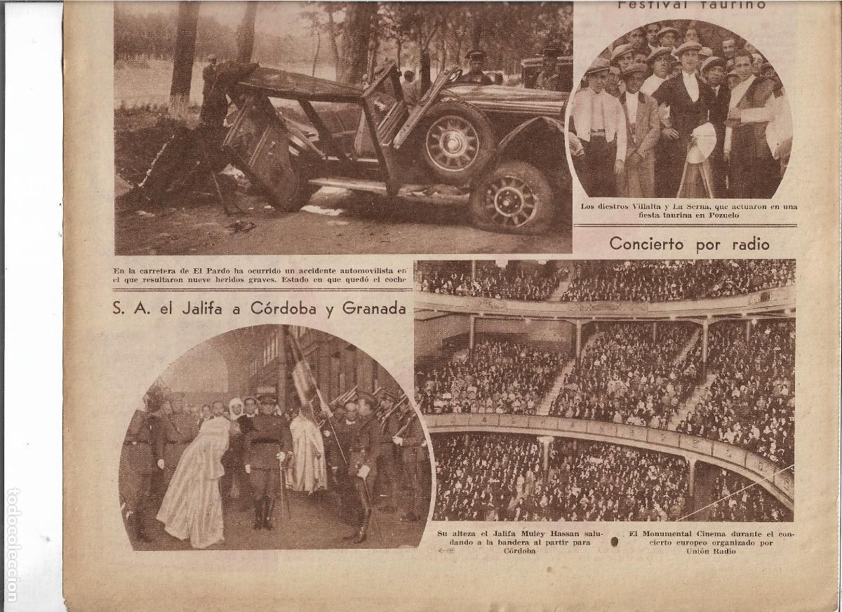 Coleccionismo: A&Ntilde;O 1932 RECORTE PRENSA MUSICA CONCIERTO POR RADIO MONUMENTAL CINEMA CONCIERTO EUROPEO UNION RADIO