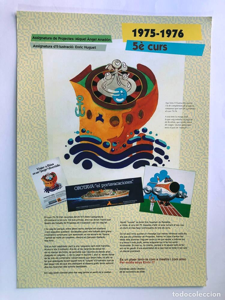 Collectionnisme: HOMENAJE A ENRIC HUGUET ( DISE&Ntilde;ADOR - ESCOLA MASSANA ) DOMEN&Egrave;C LLEIDA Y ANDREU 2008 / BARCELONA