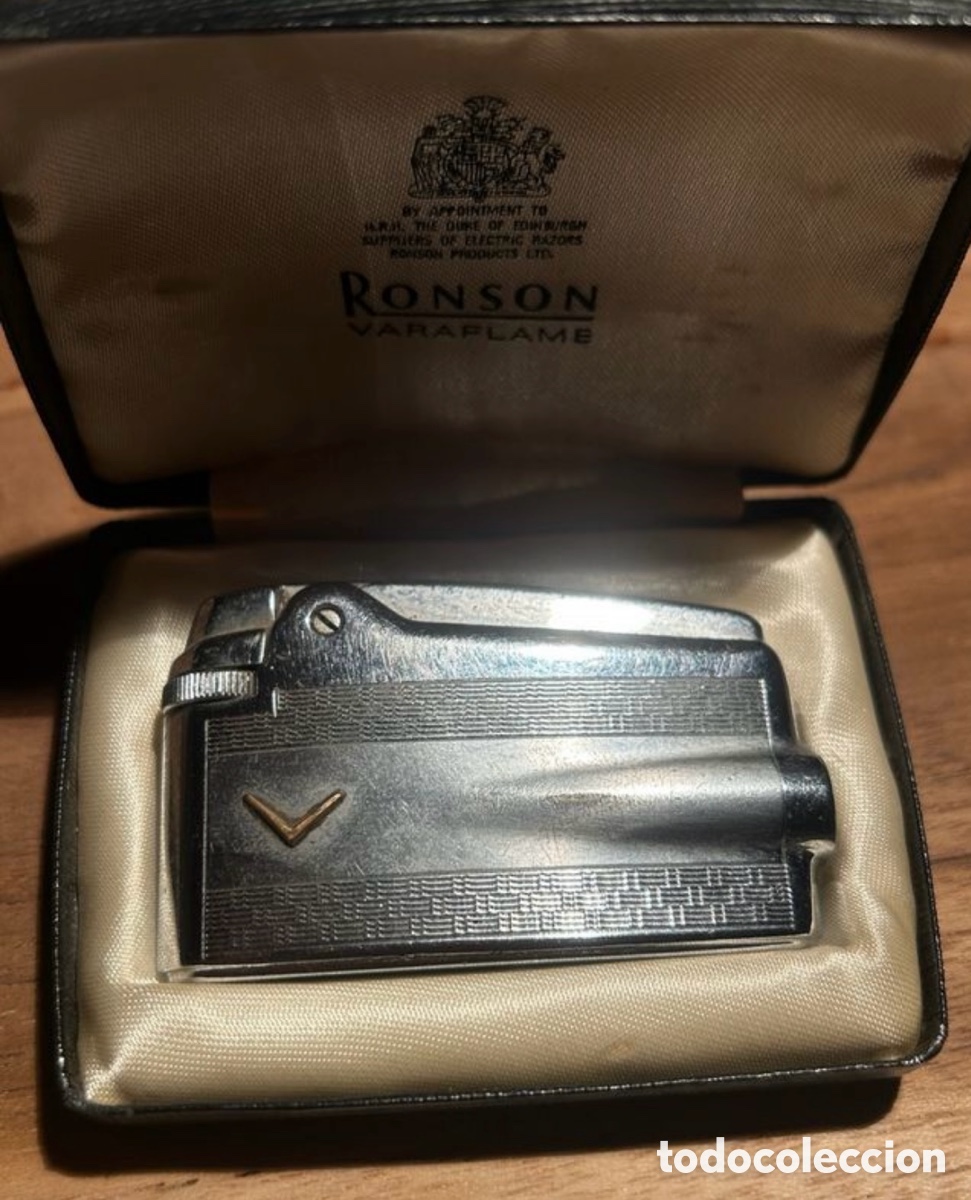 Coleccionismo: Mechero RONSON VAREFLAME antiguo con caja