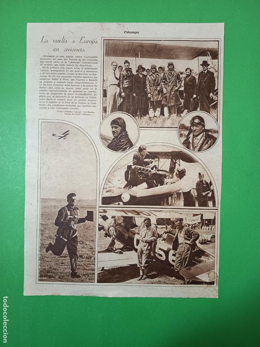 Coleccionismo: LA VUELTA A EUROPA EN AVIONETA - ESCRITORA VICTOR CATALA EN LA ESCALA - 29/07/1930