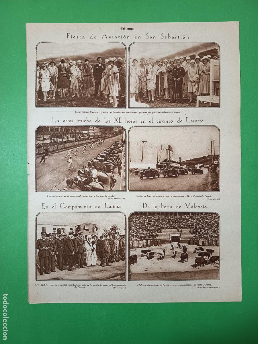 Coleccionismo: LOS AVIADORES JIMENEZ E IGLESIAS FIESTA AVIACION SAN SEBASTIAN - CIRCUITO LASARTE - 30/07/1929