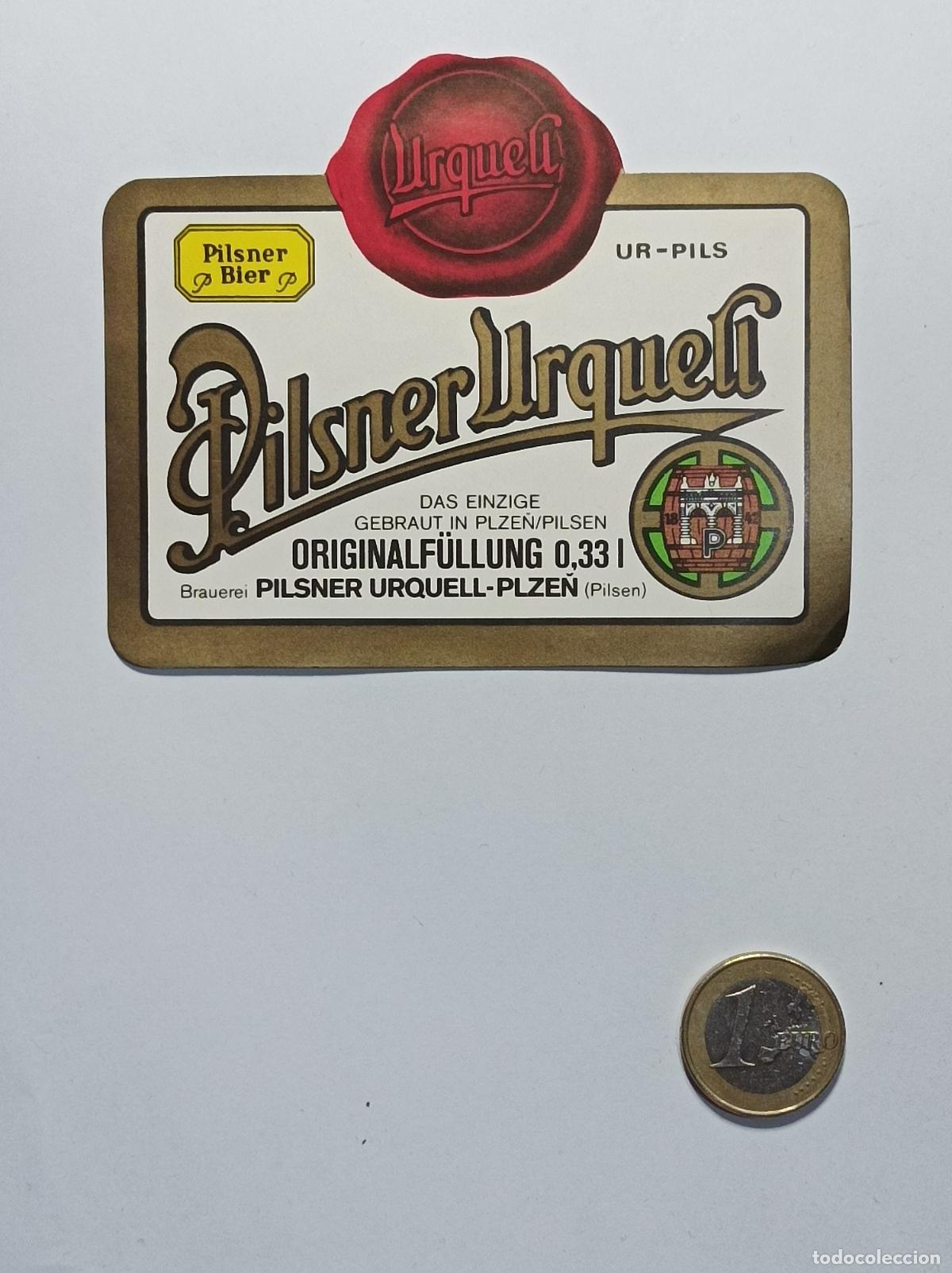 Coleccionismo: PILSNER URKELL. ETIQUETA CERVEZA ORIGINAL. NUEVA. ANTIGUA SIN PEGAR.