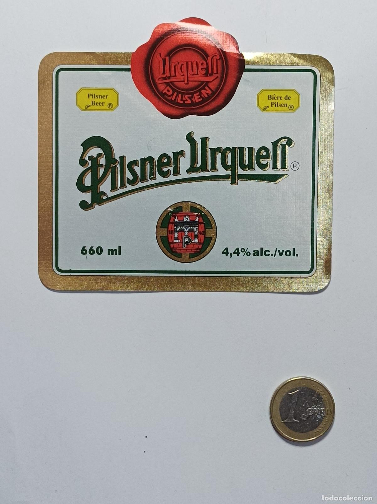Coleccionismo: PILSNER URKELL. ETIQUETA CERVEZA ORIGINAL. NUEVA. ANTIGUA SIN PEGAR.