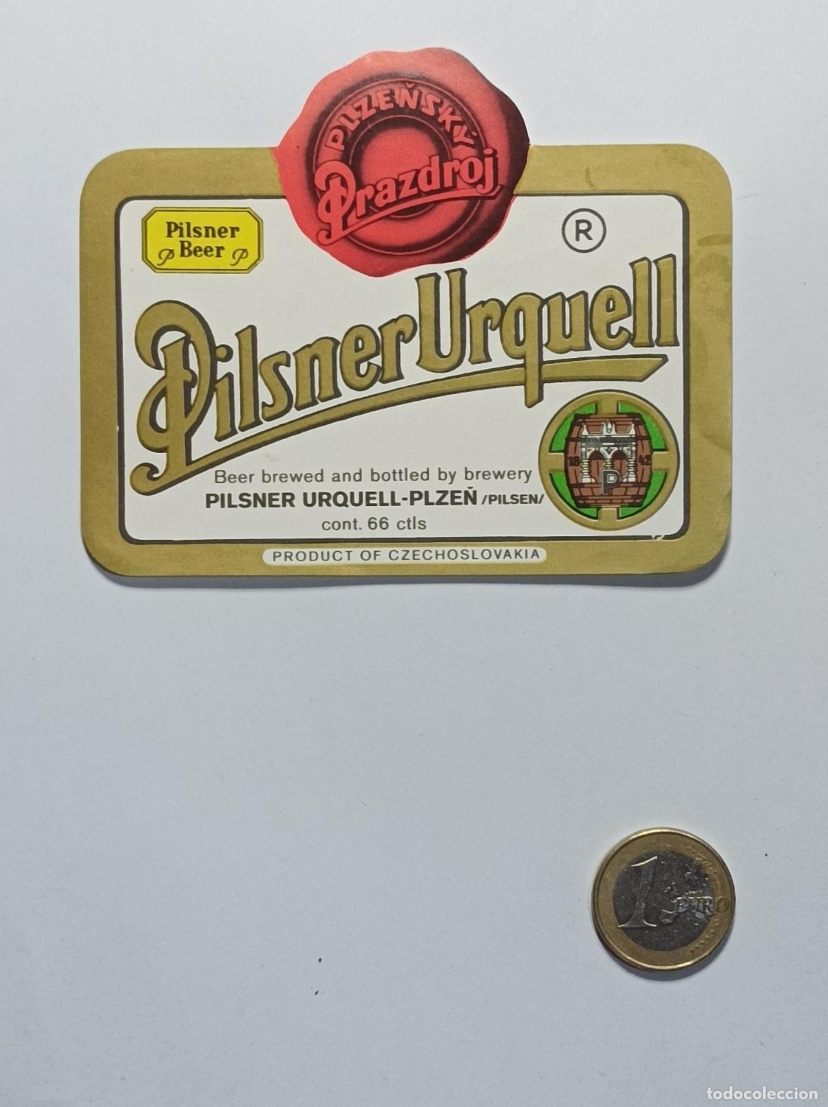 Coleccionismo: PILSNER URKELL. ETIQUETA CERVEZA ORIGINAL. NUEVA. ANTIGUA SIN PEGAR.