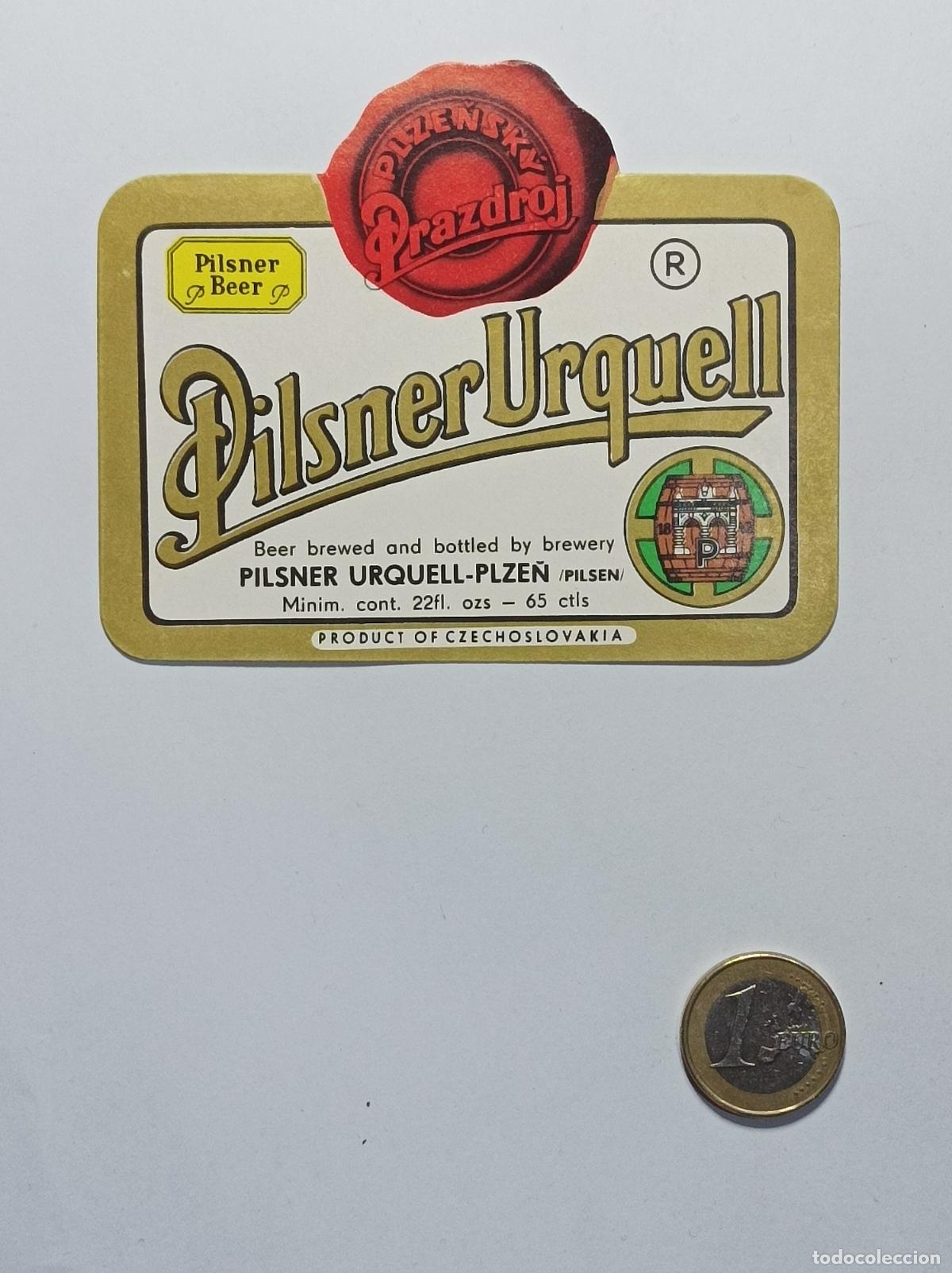 Coleccionismo: PILSNER URKELL. ETIQUETA CERVEZA ORIGINAL. NUEVA. ANTIGUA SIN PEGAR.