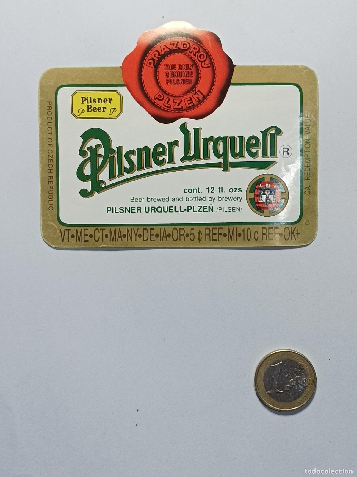 Coleccionismo: PILSNER URKELL. ETIQUETA CERVEZA ORIGINAL. NUEVA. ANTIGUA SIN PEGAR.
