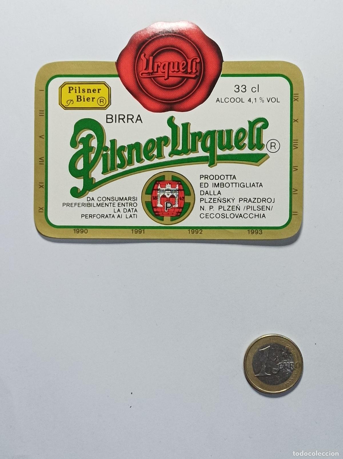 Coleccionismo: PILSNER URKELL. ETIQUETA CERVEZA ORIGINAL. NUEVA. ANTIGUA SIN PEGAR.