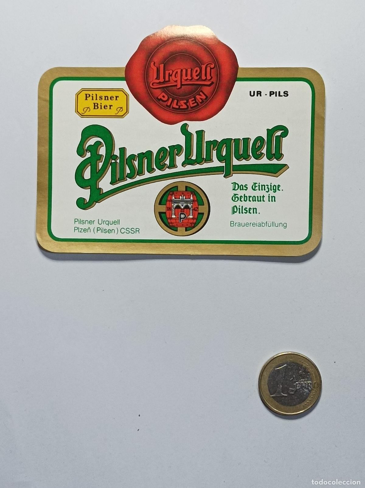 Coleccionismo: PILSNER URKELL. ETIQUETA CERVEZA ORIGINAL. NUEVA. ANTIGUA SIN PEGAR.