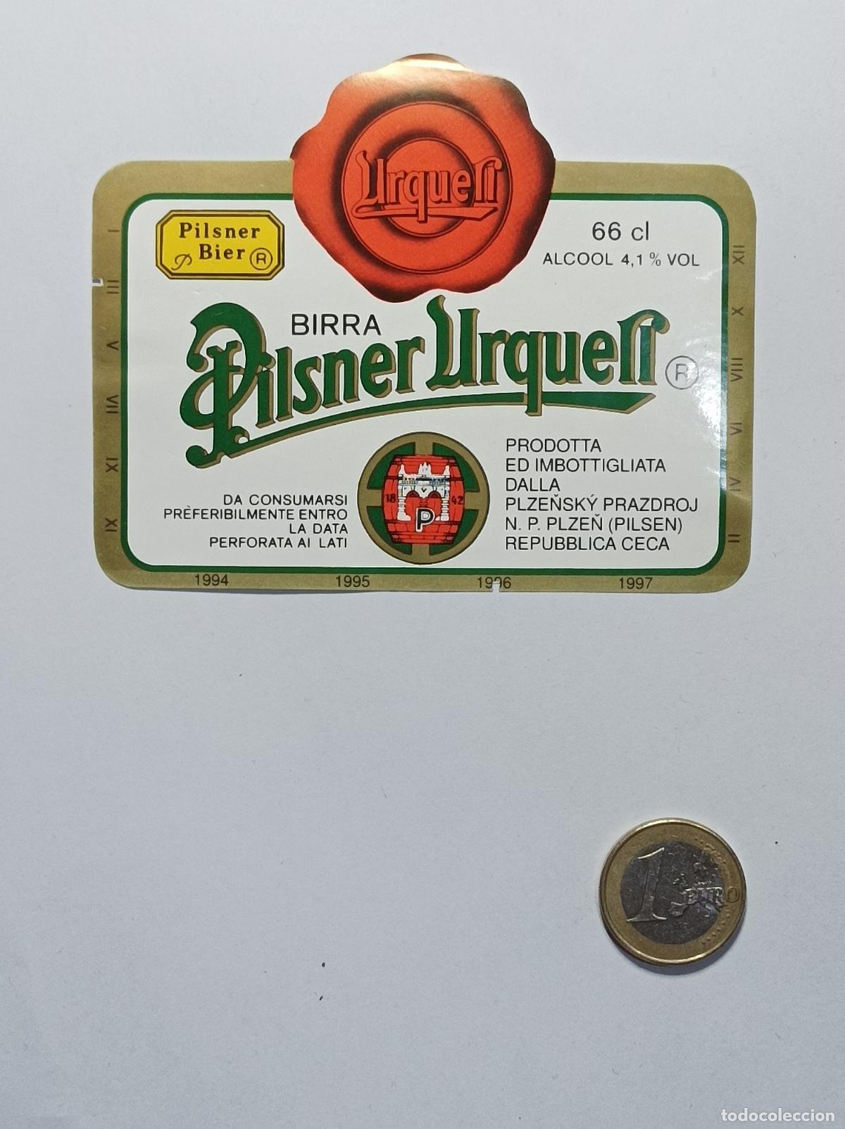 Coleccionismo: PILSNER URKELL. ETIQUETA CERVEZA ORIGINAL. NUEVA. ANTIGUA SIN PEGAR.