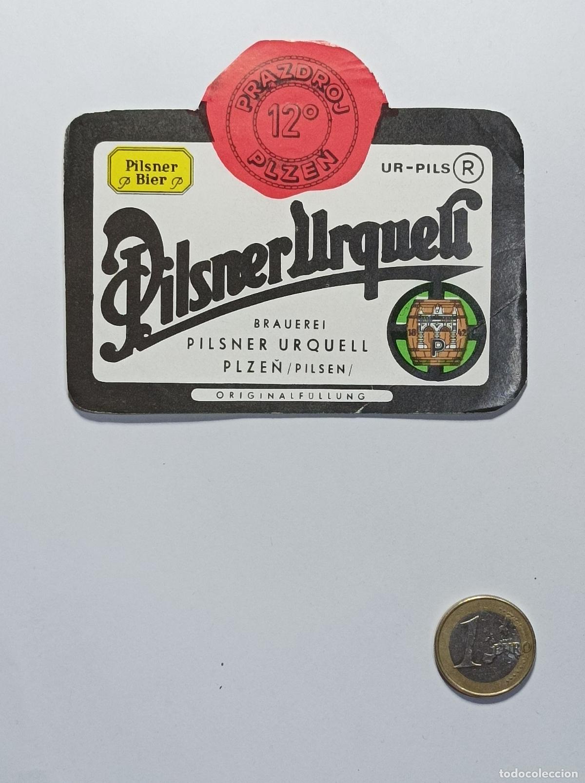 Coleccionismo: PILSNER URKELL. ETIQUETA CERVEZA ORIGINAL. NUEVA. ANTIGUA SIN PEGAR.