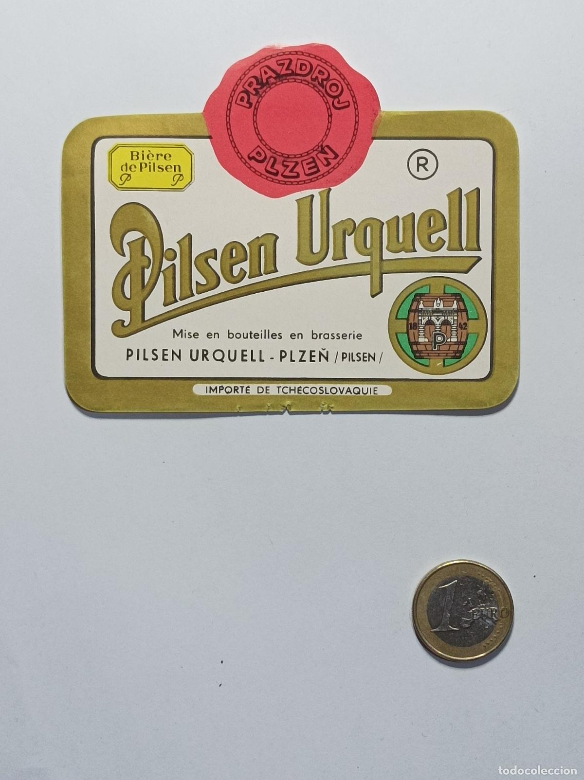 Coleccionismo: PILSNER URKELL. ETIQUETA CERVEZA ORIGINAL. NUEVA. ANTIGUA SIN PEGAR.
