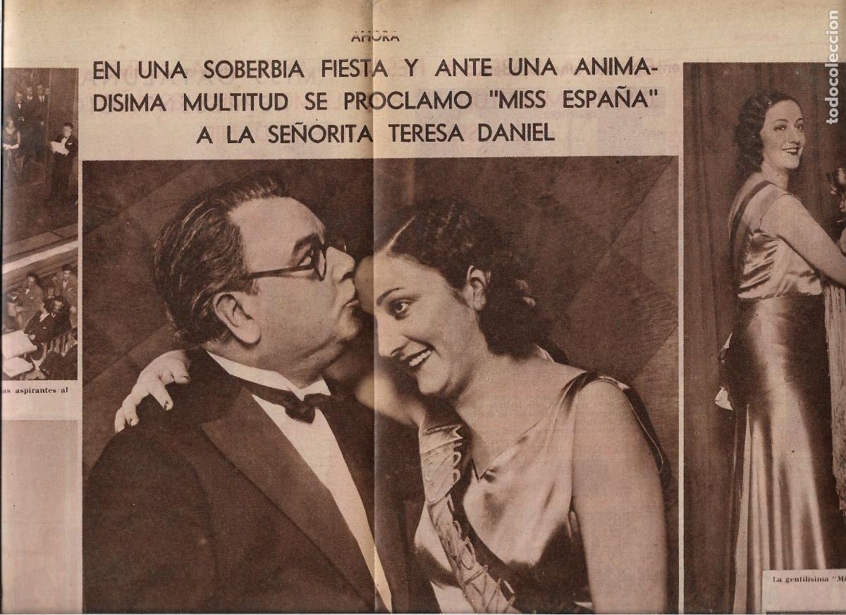 Coleccionismo: A&Ntilde;O 1932 RECORTE PRENSA CONCURSO DE BELLEZA TERESA DANIEL MISS CATALU&Ntilde;A ELEGIDA MISS ESPA&Ntilde;A