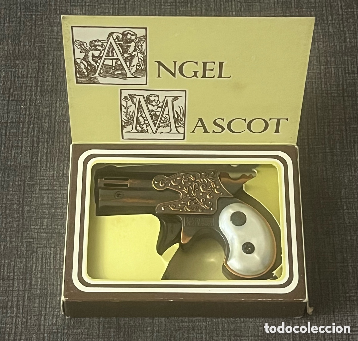 Coleccionismo: Encendedor Pistola Vintage MODERN ANGEL MASCOT &ndash; Figura &Aacute;ngel Made In Japan