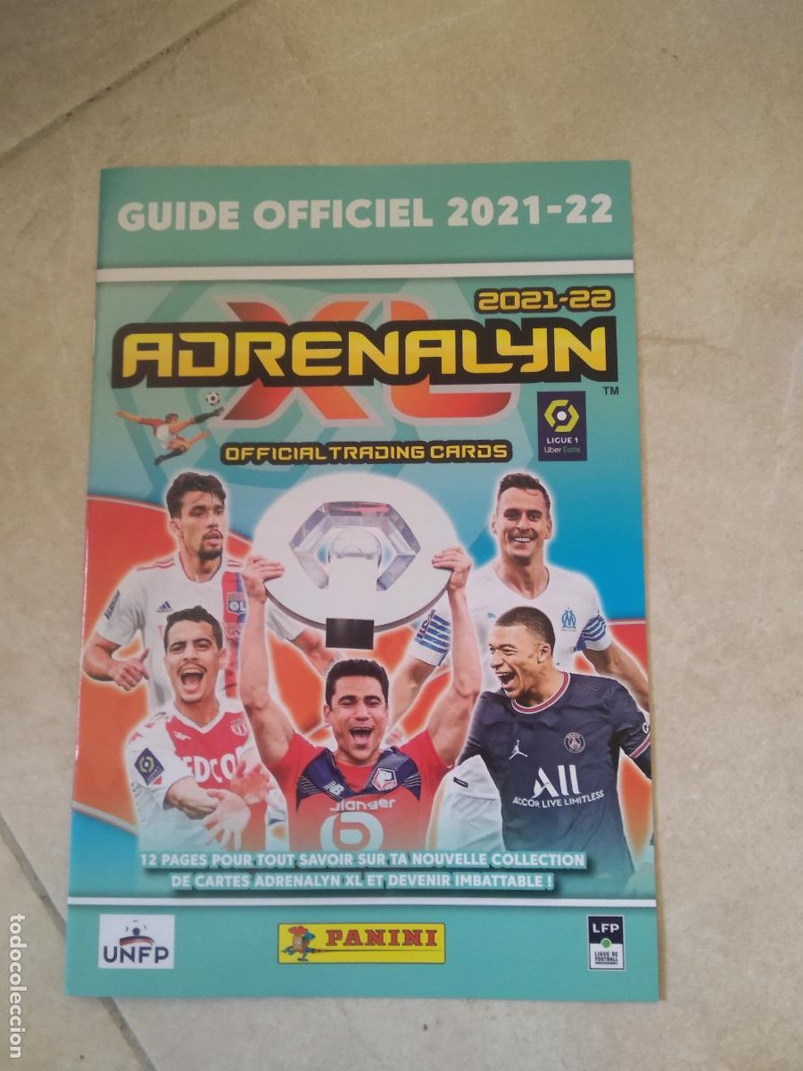 Coleccionismo: GUIA OFICIAL ADRENALYN CROMO FUTBOL PANINI LIGA FRANCIA 21-22 LIGUE 1 FOOT 2021-2022 MBAPPE PAQUETA