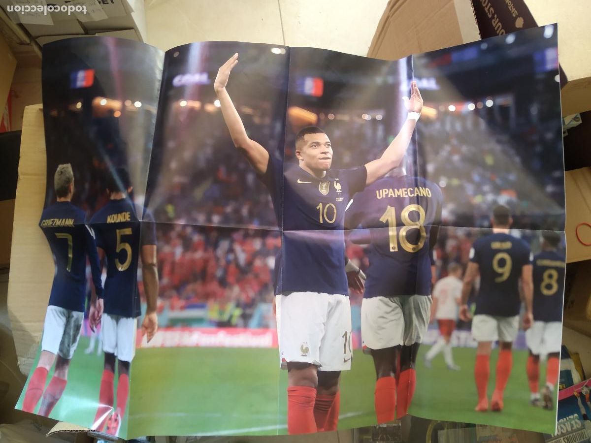 Coleccionismo: GIGANTE POSTER KYLIAN MBAPPE SELECCION FRANCIA ENORME POSTER DE FUTBOL