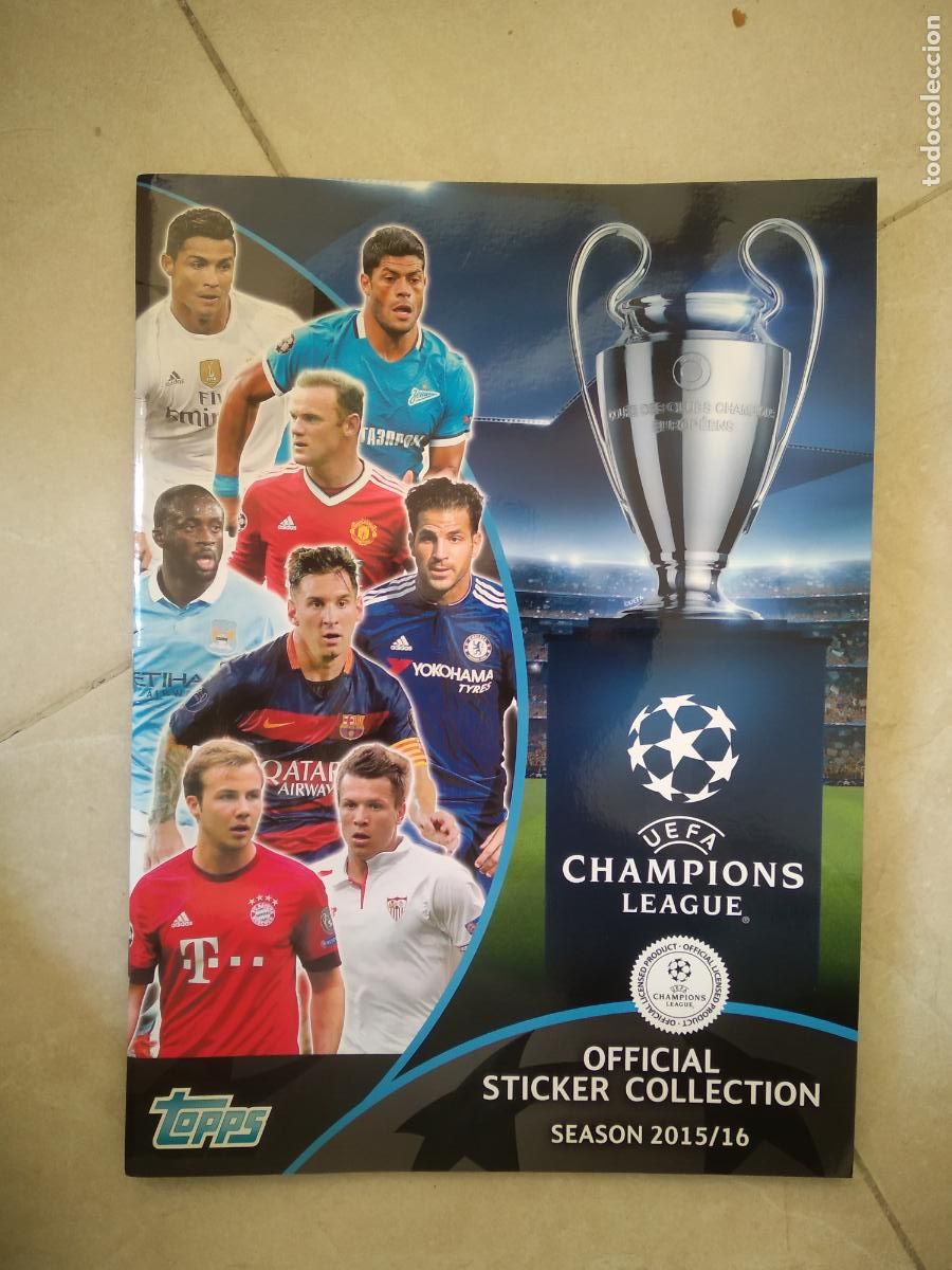 Coleccionismo: ALBUM VACIO CROMO TOPPS 15-16 CHAMPIONS LEAGUE 2015-2016 RONALDO HULK MESSI CESC TOURE ROONEY GOTZE
