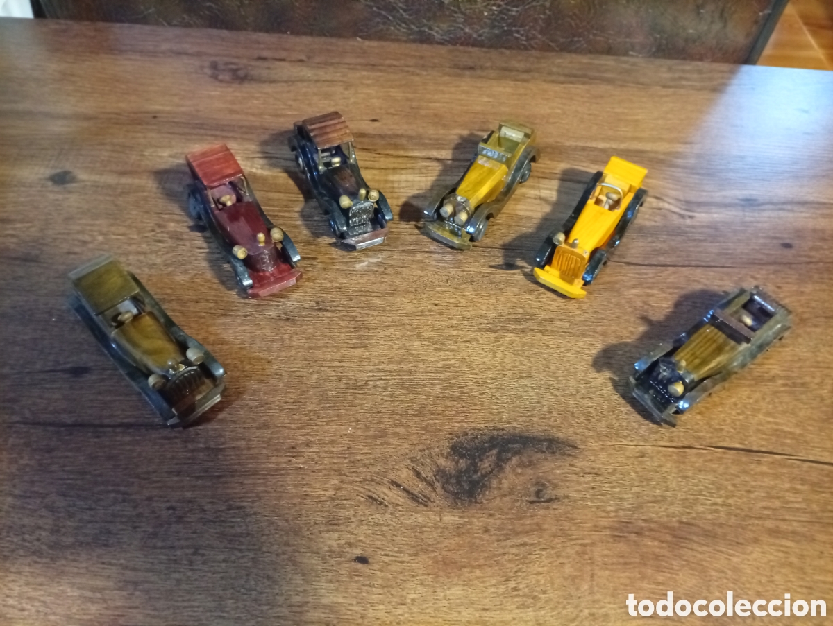 Coleccionismo: lote coches de madera hechos a mano - Foto 1