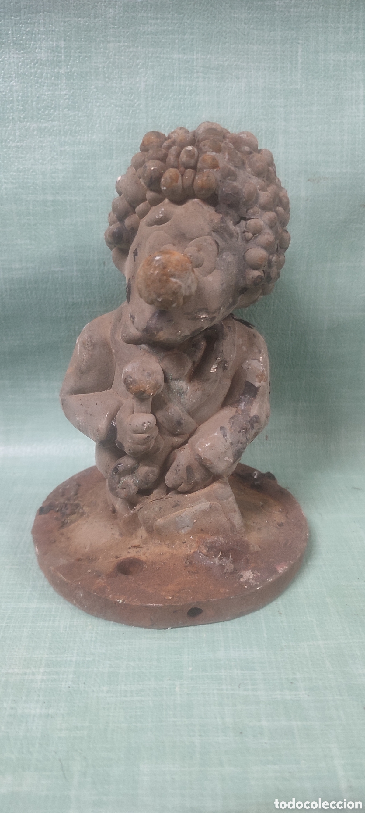 Coleccionismo: Jos&eacute; Pepe Carabias de l&aacute;piz y papel, antiguo molde de n&iacute;quel para la fabricaci&oacute;n de mu&ntilde;ecos de goma