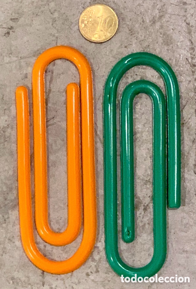 Coleccionismo: Clip grande (2). Pl&aacute;stico.