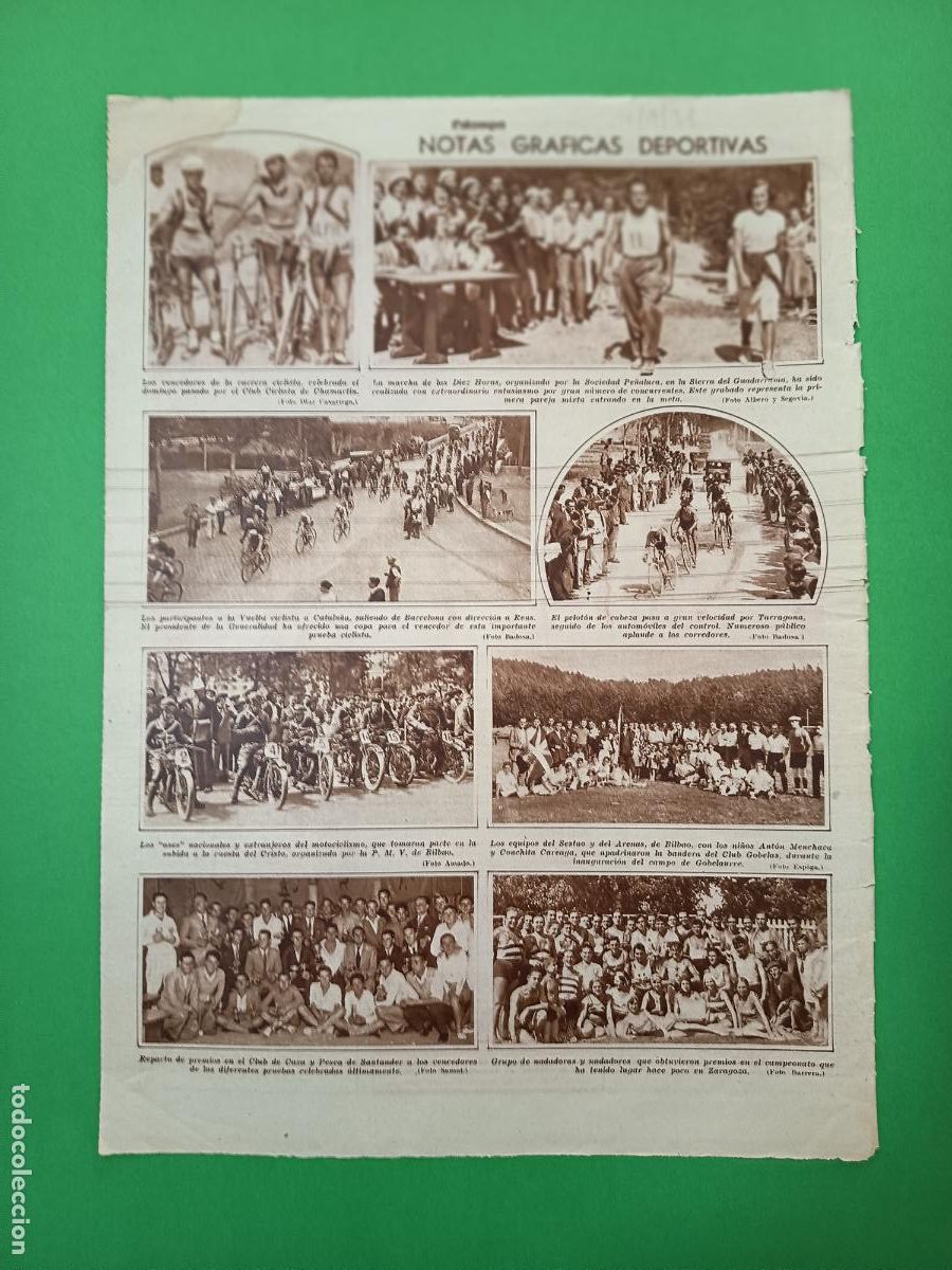 Coleccionismo: VUELTA CICLISTA A CATALU&Ntilde;A - GUADARRAMA MARCHA DE LAS 10 HORAS - MOTOCICLISMO - 12/09/1931