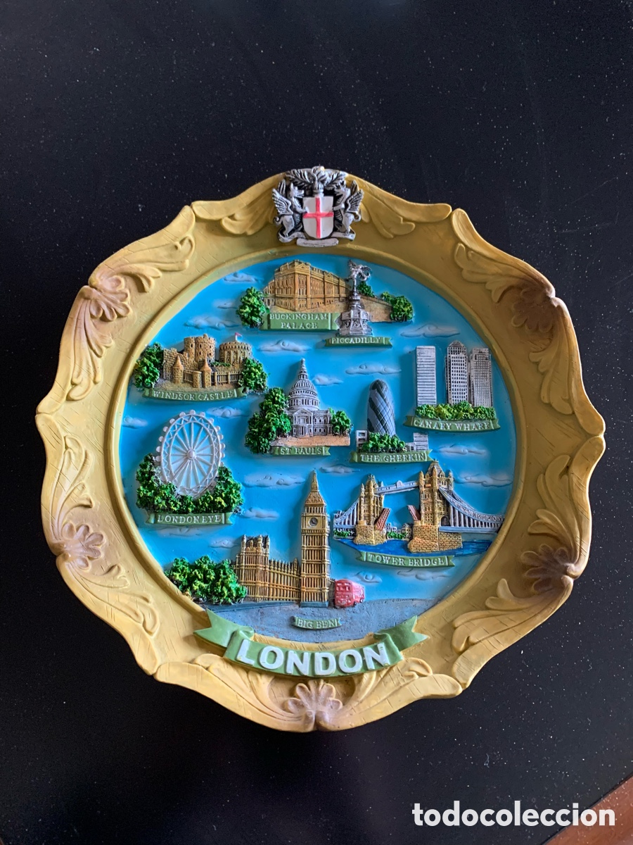 Sammeln: Plato decorativo de la ciudad de Londres, ideal para colgar en pared.