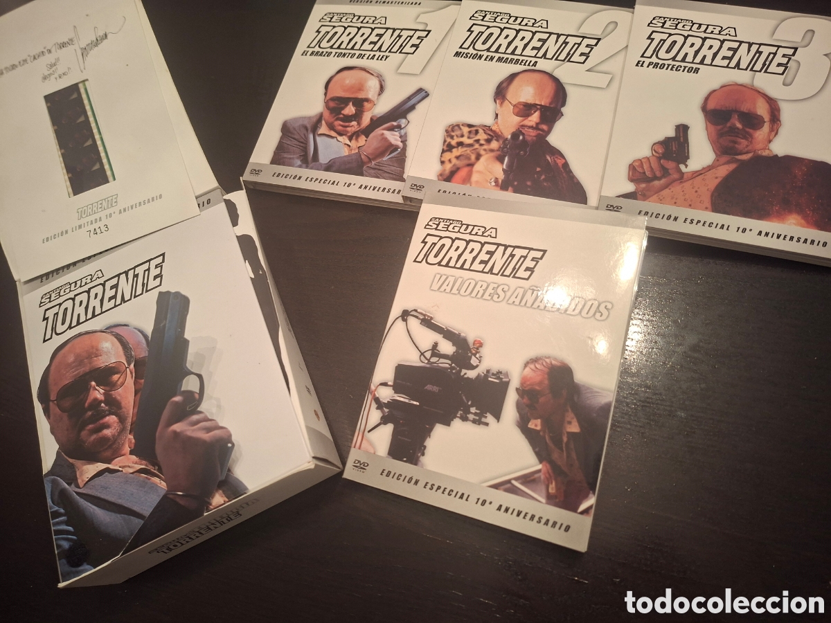 Coleccionismo: Trilog&iacute;a de lujo del 10&deg; aniversario Torrente. Estado impecable todo contenido intacto.