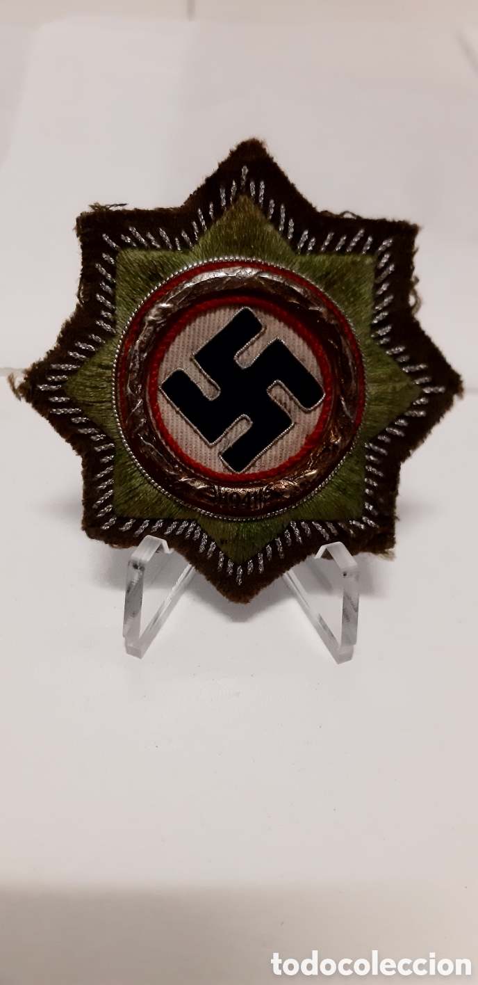 Coleccionismo: Cruz alemana en oro 1941. Tela Feldgrau lana para Wehrmacht Heer