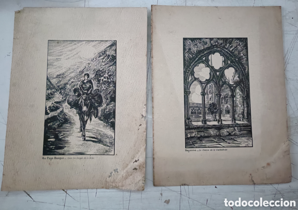 Coleccionismo: Dos laminas del Pa&iacute;s Vasco