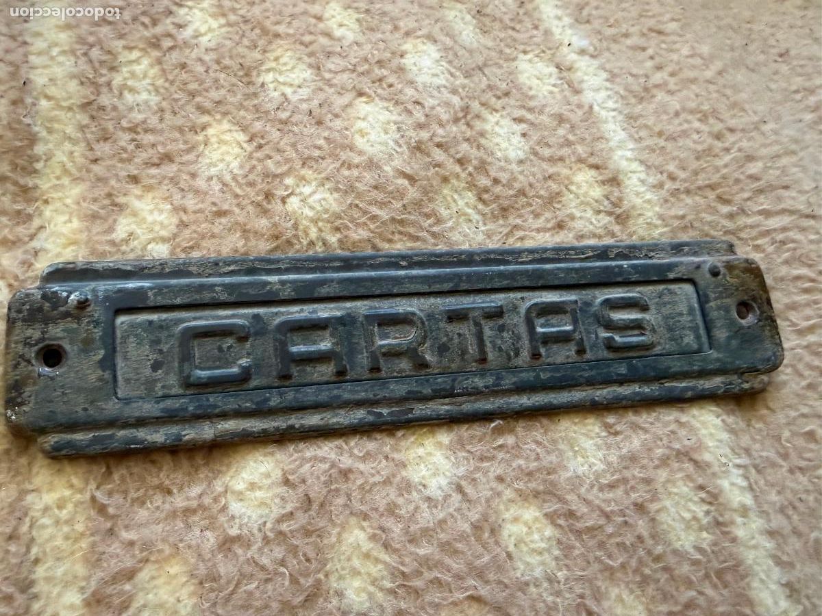 Coleccionismo: Chapa de puerta cartas