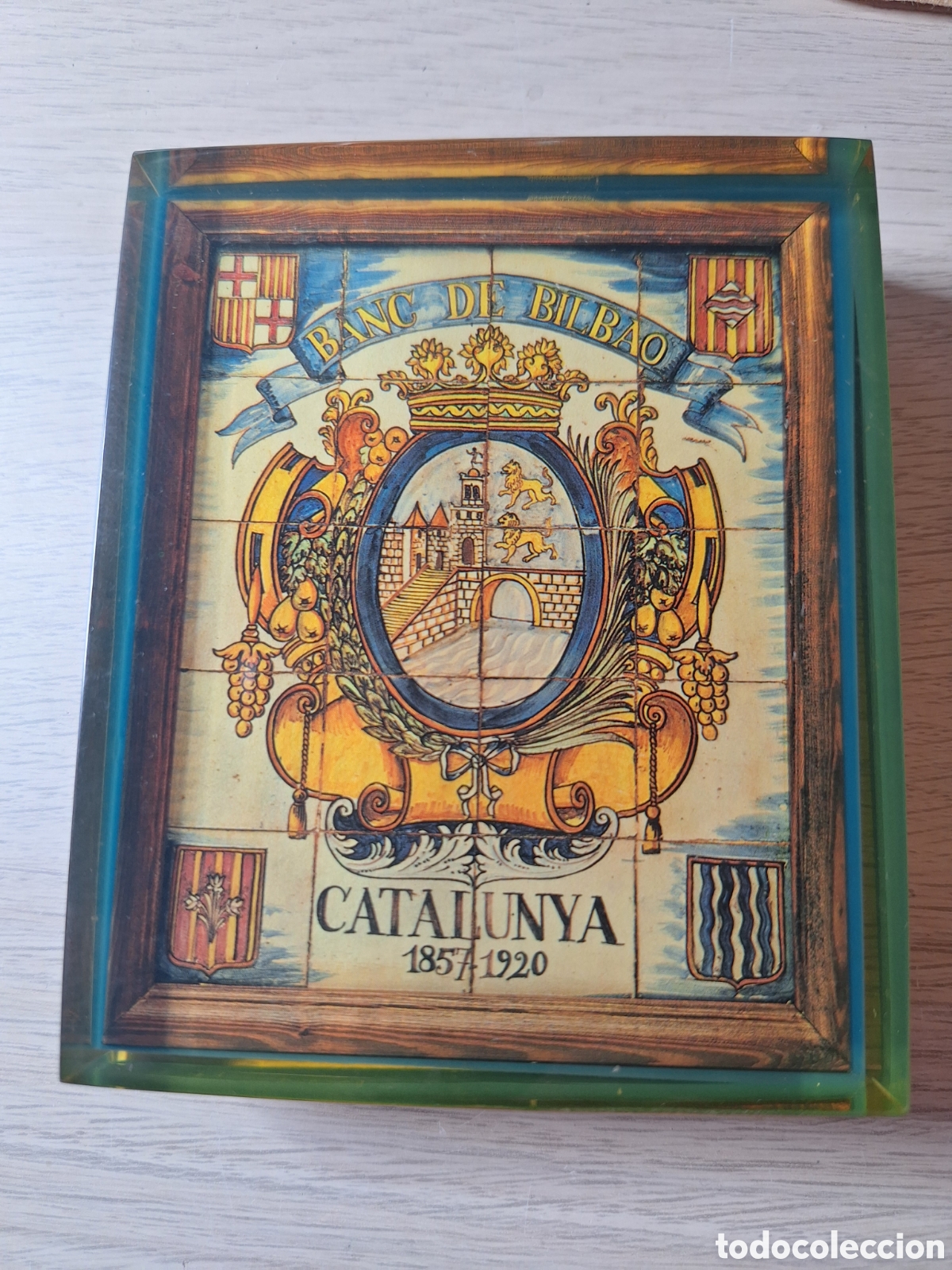 Coleccionismo: Antiguo pisapapeles Banco Bilbao.