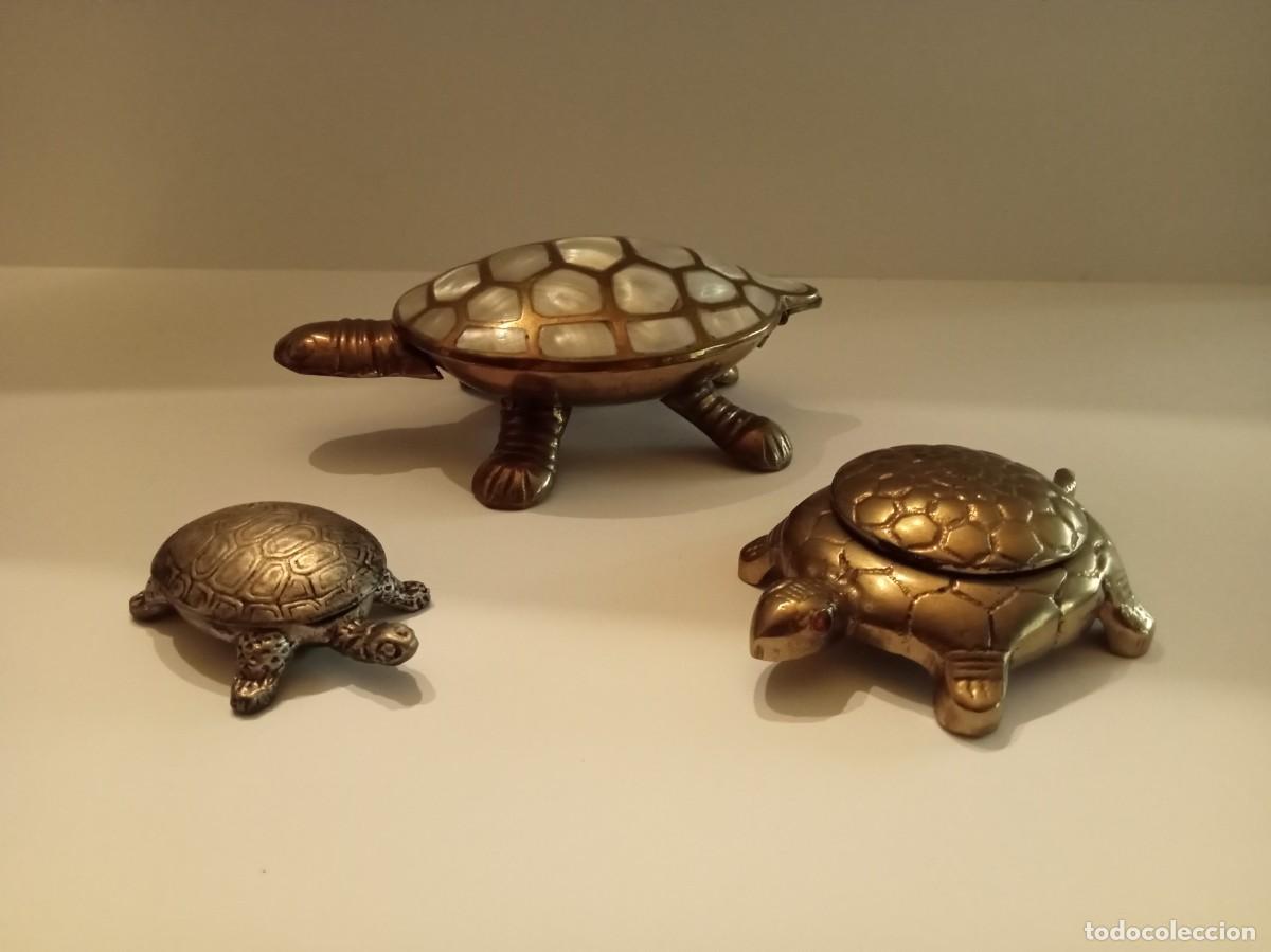 Coleccionismo: 3 TORTUGAS ANTIGUAS - CAJAS - Foto 5