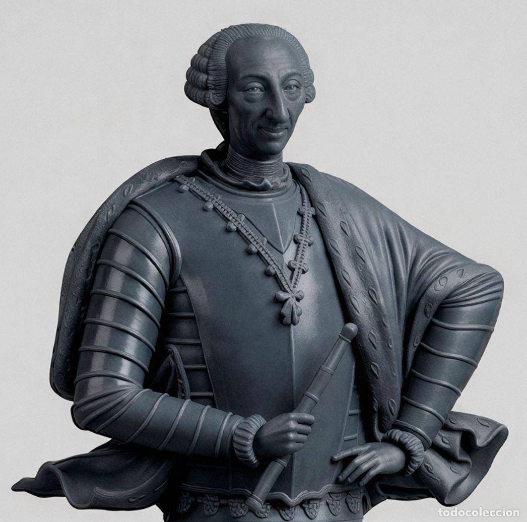 Coleccionismo: Busto Carlos III resina gris (opci&oacute;n de pintado) Basado en el busto de 1772 de Or&aacute;n