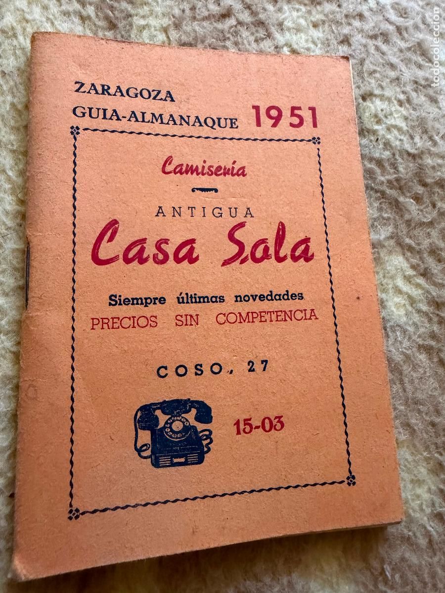 Coleccionismo: Gu&iacute;a almanaque Zaragoza 1951