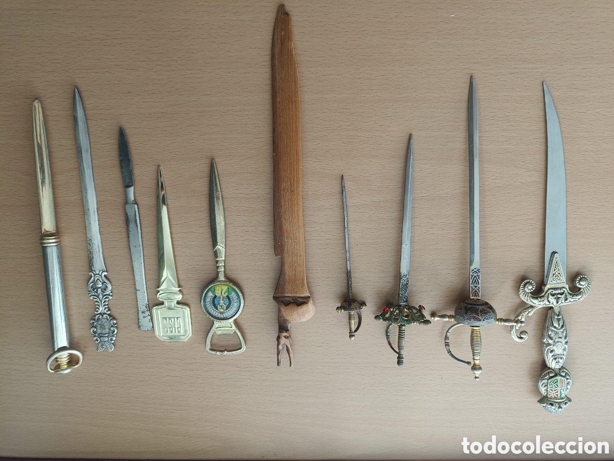 Collectionnisme: Lote colecci&oacute;n de 10 abrecartas espadas y varios